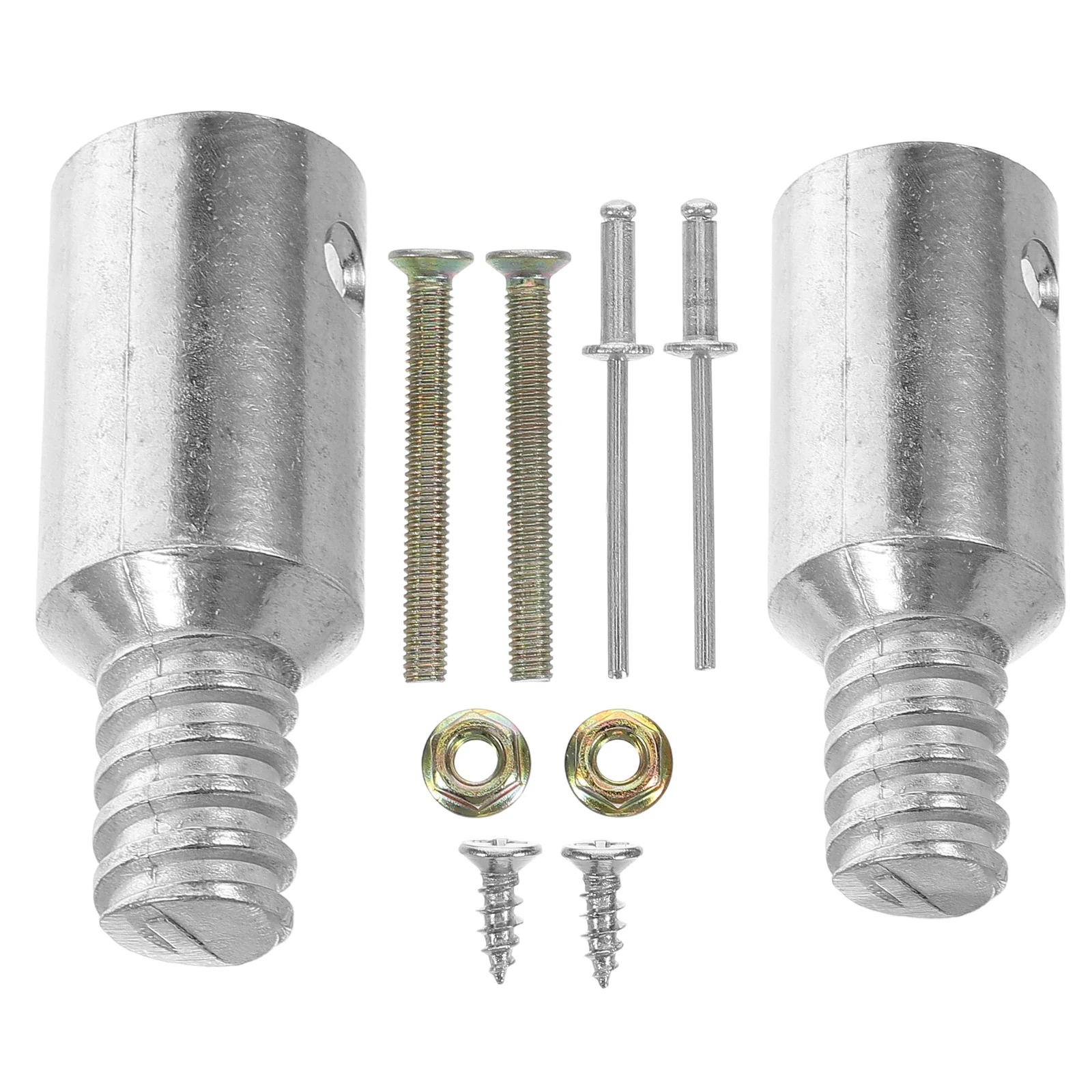

1 set American Threaded Connectors Metal Handle Tips Aluminum Compatible Iron Wooden Poles Repair Replacement Broom Mop