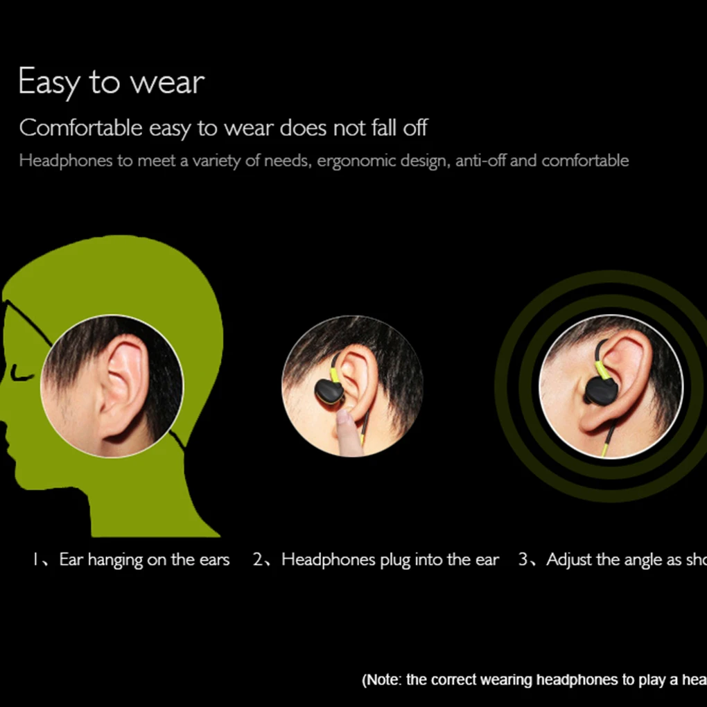 S500 Ear Hook Earphones Earbuds Wired Sport Headphone Music Headset Sweatproof Super Bass image 3
