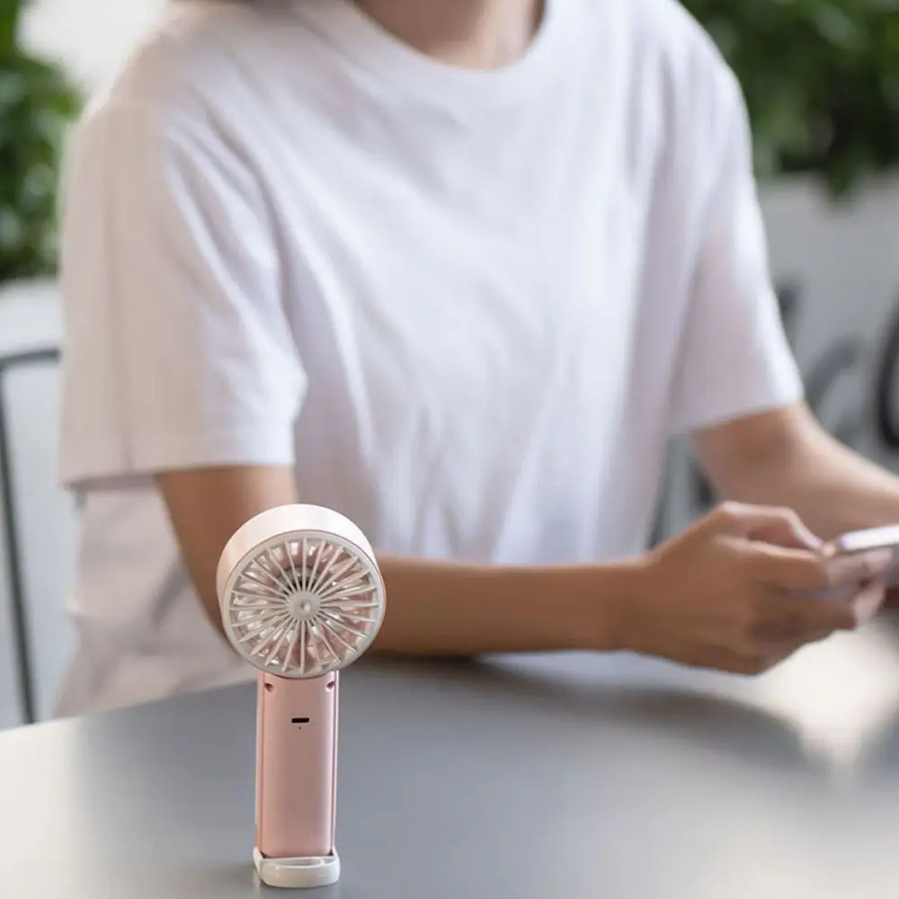 High Speed Mini Electric Fan USB Rechargeable Carabiner Handheld Fan Foldable Design Mute Neck Hanging Fan Office Environment