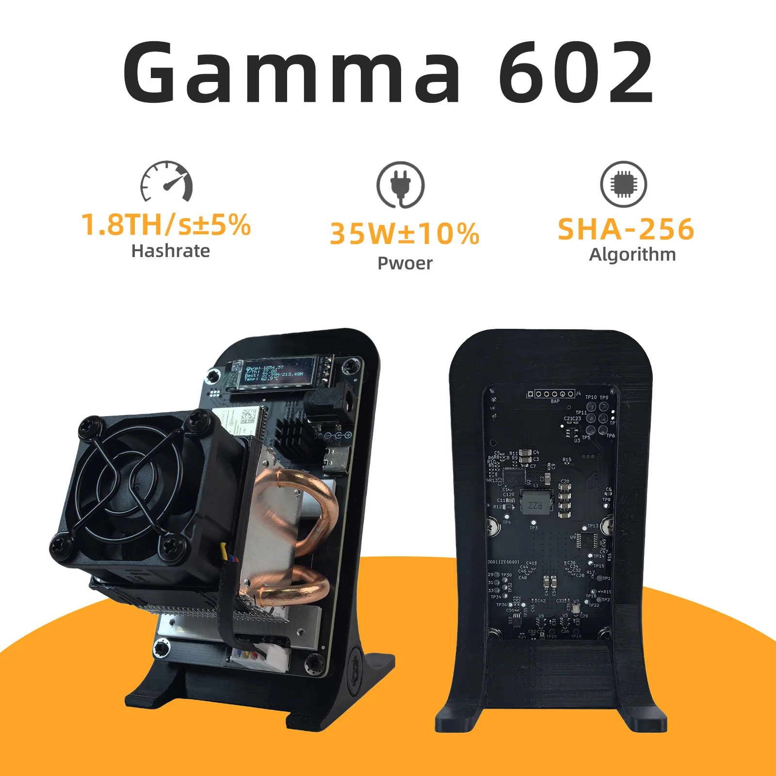 2026 New Gamma 602 Silent Bitcoin Miner 1.7–1.8TH/s 35W Ultr