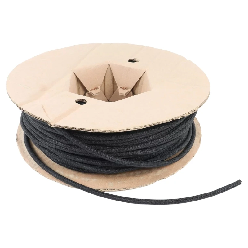 Split Cable Sleeve for Desk Wire Management, Computer Cord Cover for Office Cable Routing and Cleaner Work Areas, Black D2RC