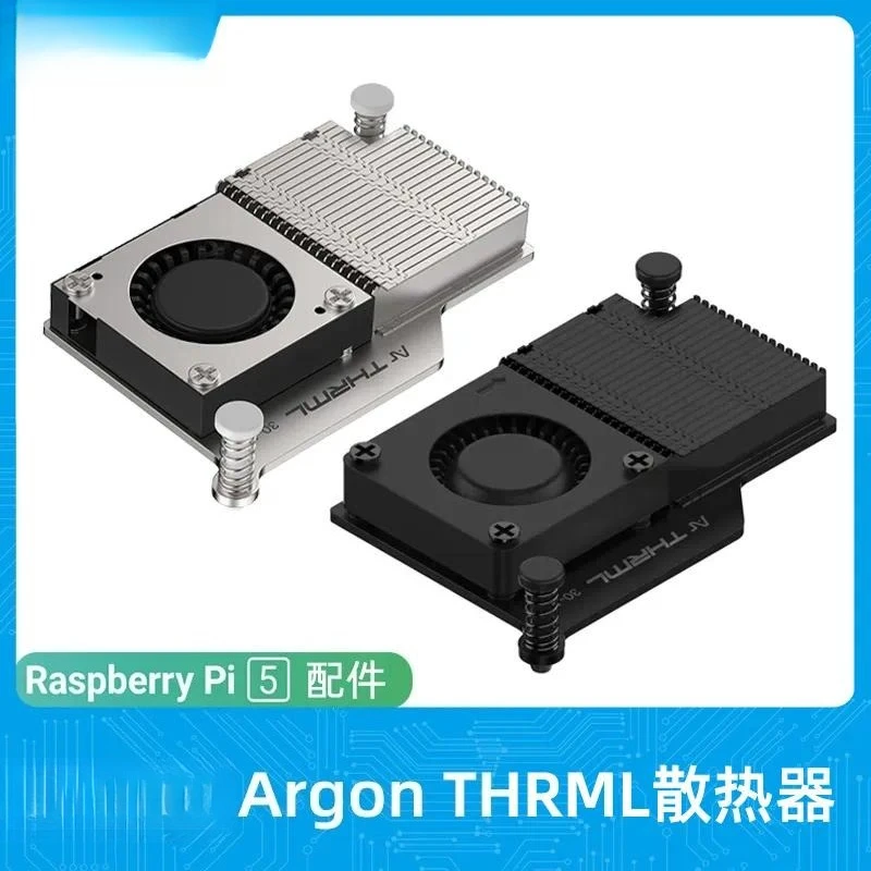 Raspberry Pi 5 Argon THRML Radiator PWM Cooling Fan Cooler for Raspberry Pi 5th Generation Heat Sink Thermal Management