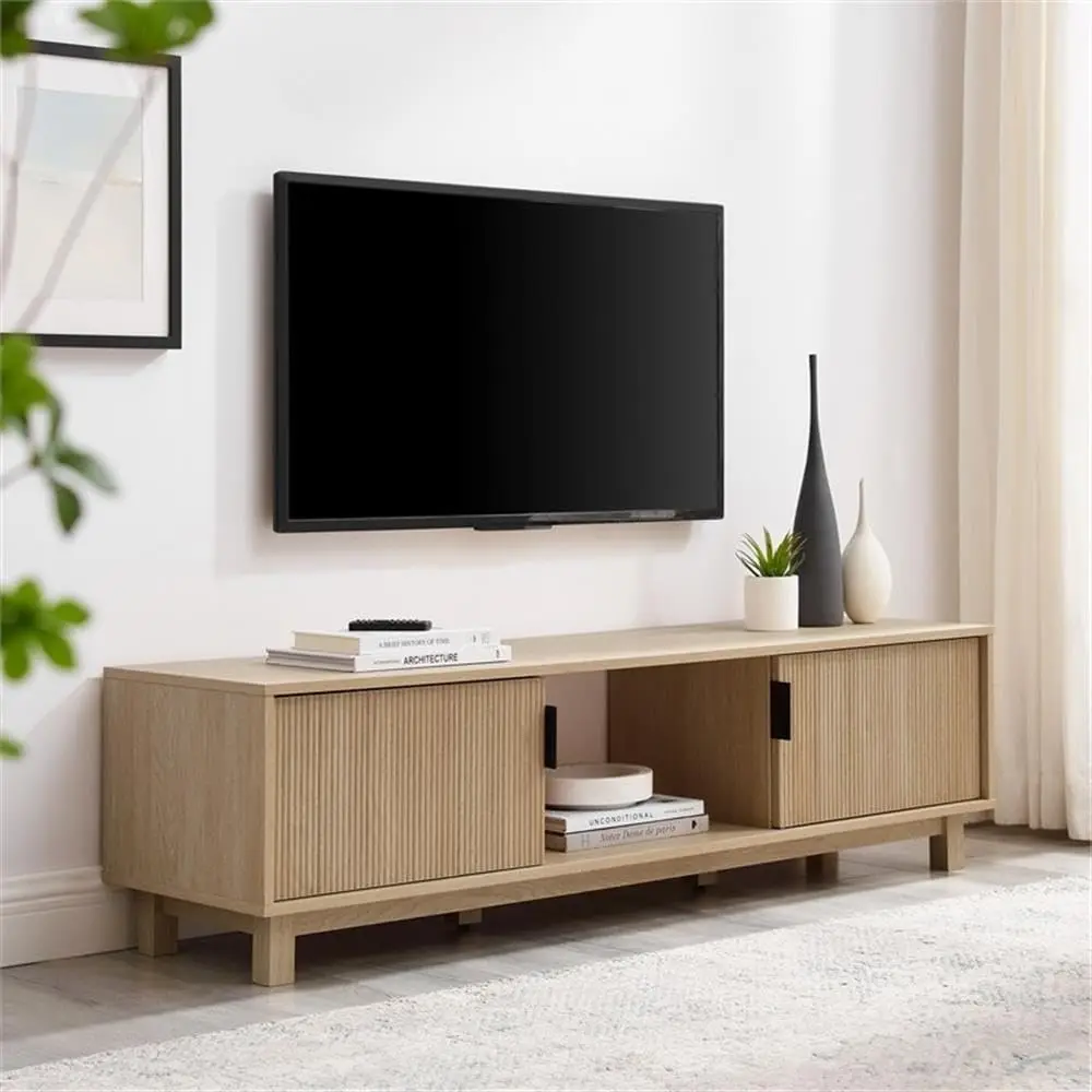 Fluted TV Stand For 65 Inch TV, 58