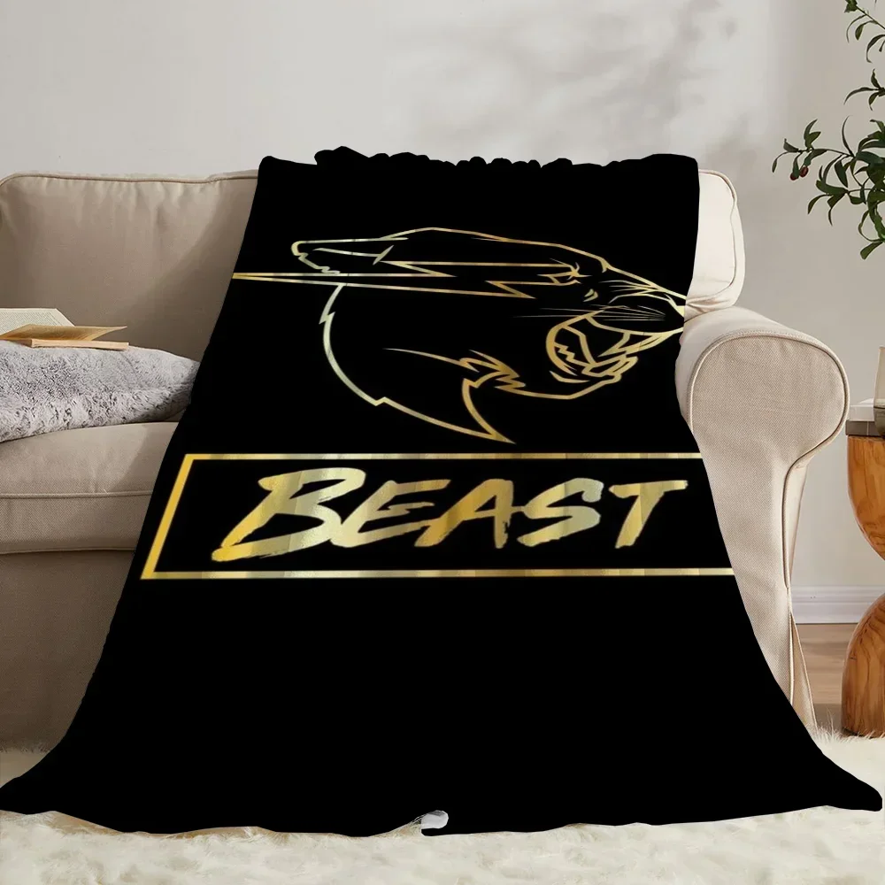 

M-Mr BeastS Funny Blanket Bed Hairy Blankets for Bed Fluffy Soft Blankets & Throws Microfiber Bedding Designer Throw Blanket