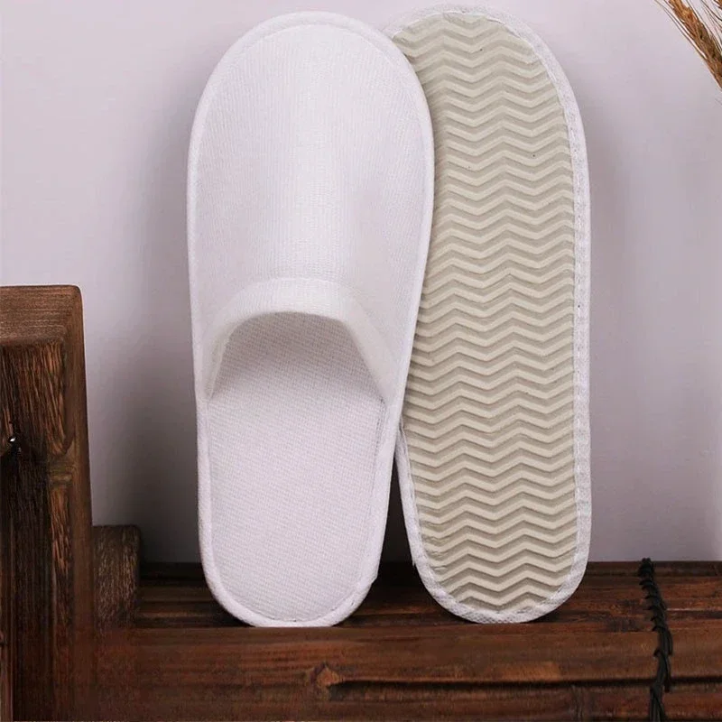 10Pairs Disposable Slippers for Hotels, Spas & Guesthouses, Lightweight Breathable Slip- for Home, Parties, Travel, Women Shoes view 3