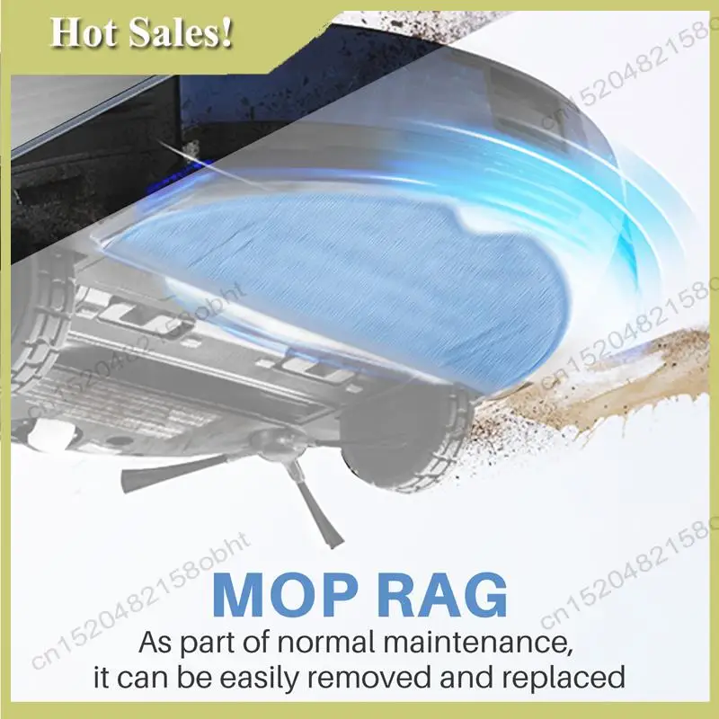 -PQWN Replacement Mops Rag Cloths Mop Pads For Roborock S7 Vacuum Cleaner Sweeper Accessories
