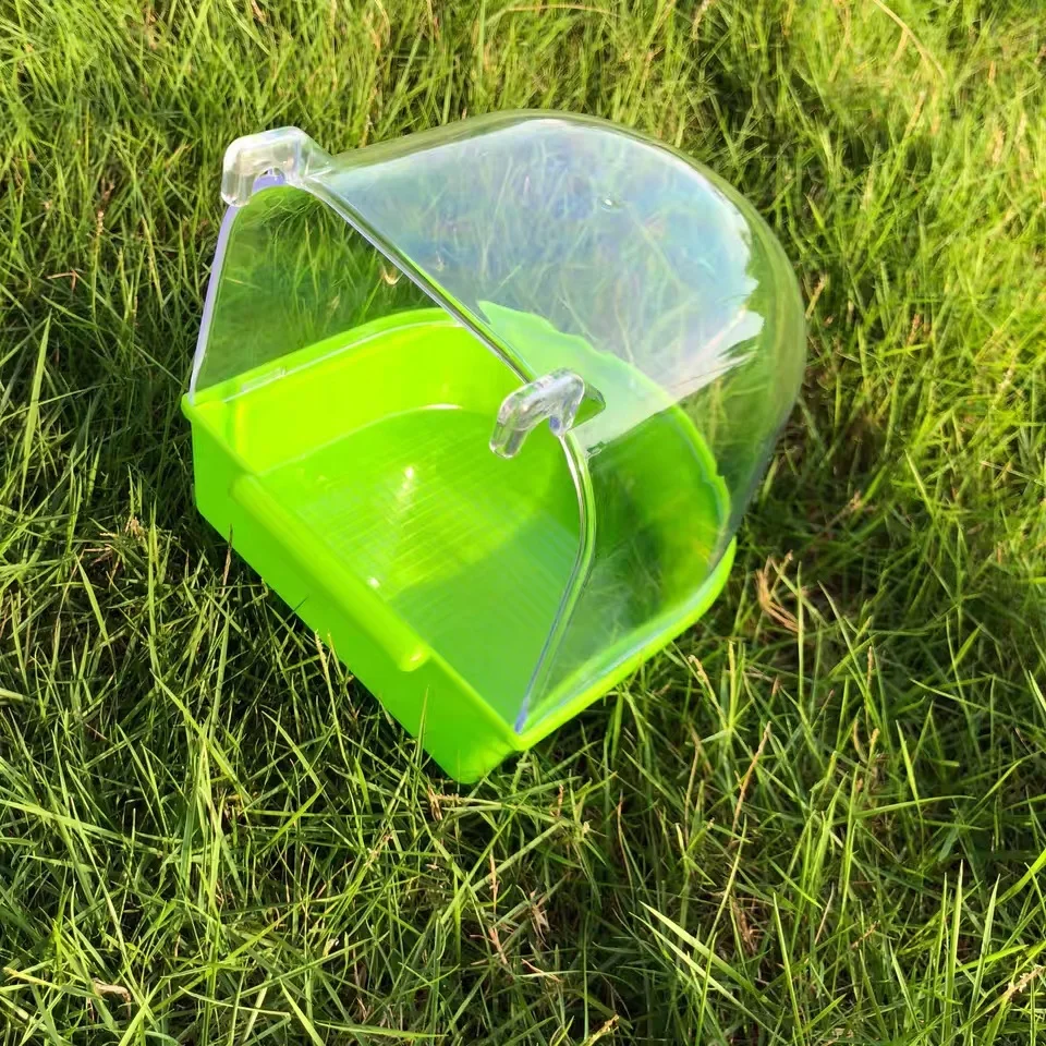 Vogel Bad Douche Doos Plastic Case Water Bad Huisdier Vogel Kom Papegaaien voor Kleine Vogel Kanarie Grasparkiet Valkparkiet Dwergpapegaai