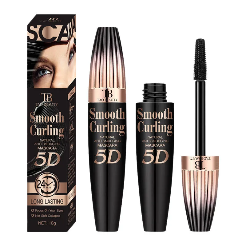 

TAOBEAUTY 5D Mascara: Natural Length, Quick-Dry, Waterproof, Long-Lasting Curling Lash Enhancer