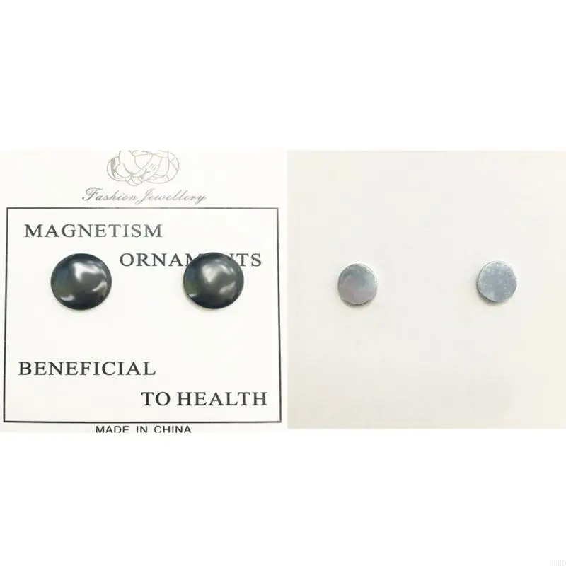 E0BD 2PCS/زوج العلاج المغناطيسي الحيوي لفقدان الوزن الأقراط #3