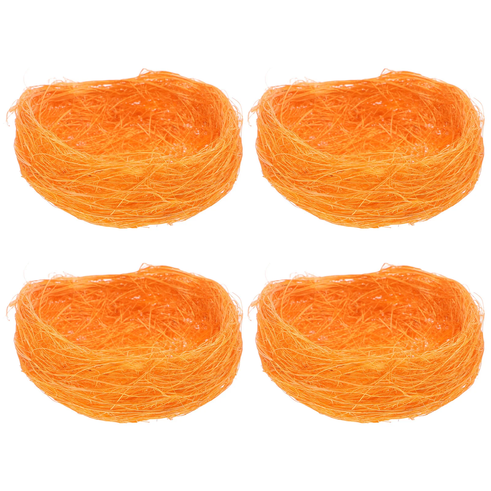 

4Pcs Thickened Jute Bird Nest Set Handwoven Durable Natural Bird Cage Nest for Parakeet Finch Canary Garden Ornament