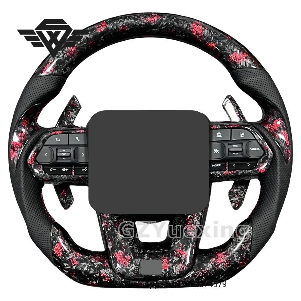 

Hot Selling Red Foil Forged Carbon Steering Wheel Suitable for Toyota Land Cruiser LC200 LC300 LC79 LC70 LC76 FJ70 FJ79 FJ200