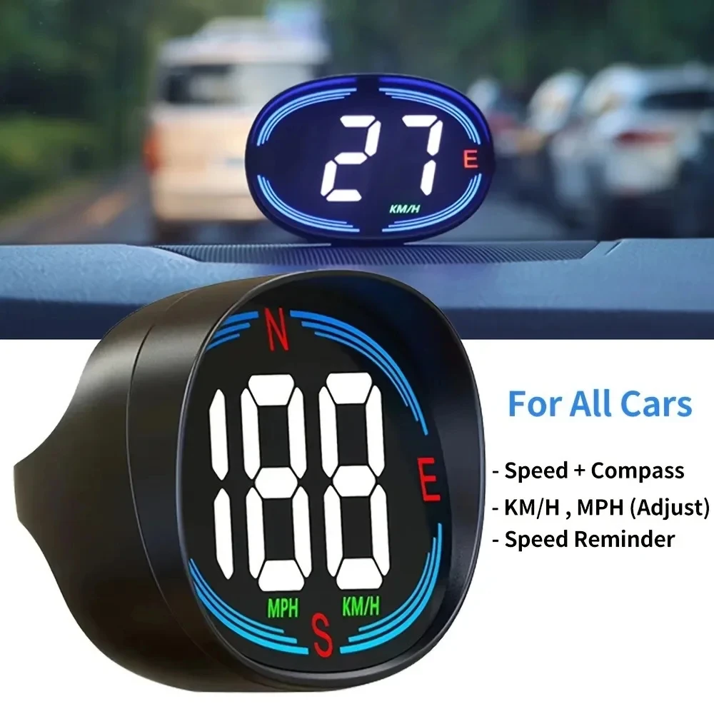 Car HUD Head-up Display Universal Digital Speedometer with Compass Car Electronic Devices