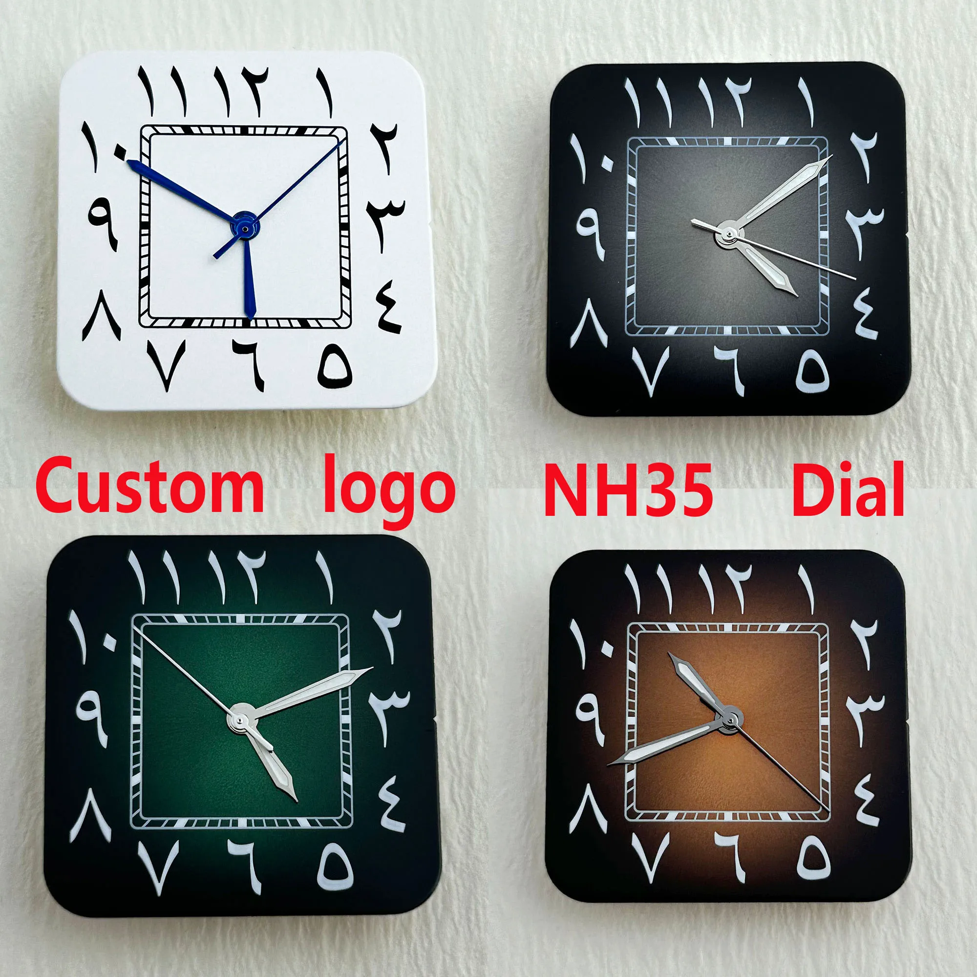 NH35 Dial Watch Dial Custom Logo Dial Square Dial Arabic Dial  fit NH Series35/36 movement Watch accessories Repair tools