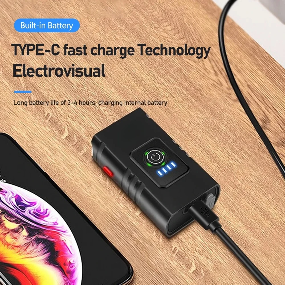 مصباح أمامي LED للدراجة من النوع C، مصباح أمامي للدراجة قابل لإعادة الشحن، كشافات أمامية لدراجة الطريق MTB سهلة التركيب، ملحقات ركوب الدراجات #4