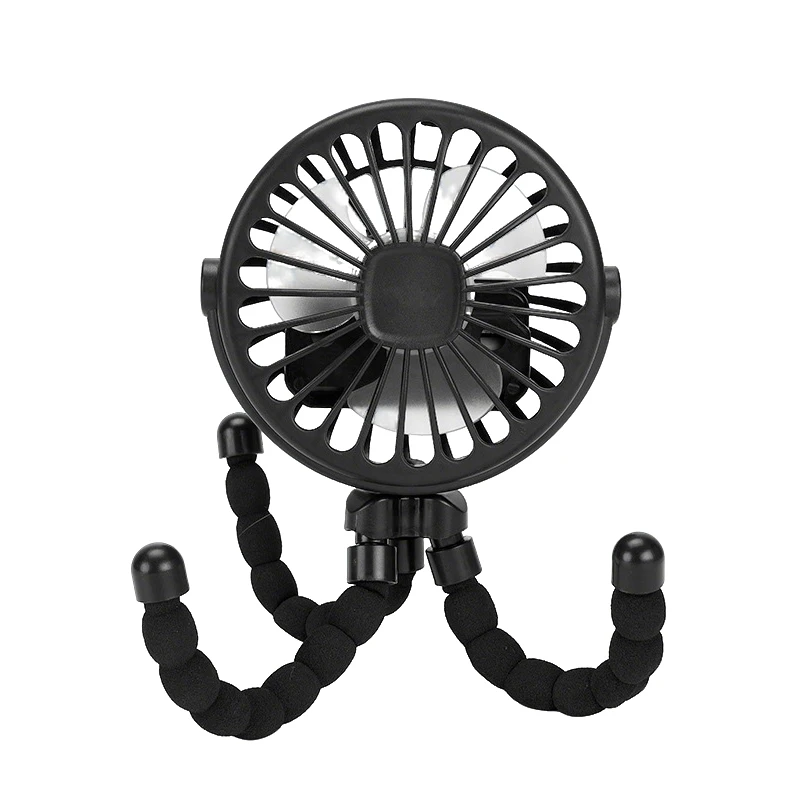 AliExpress raugee Mini Clip Fan Portable Stroller Fan Smart Octopus Fan Handheld Fan 360° Rotate Bike Car Tripod Fan Rechargeable Clip Fan