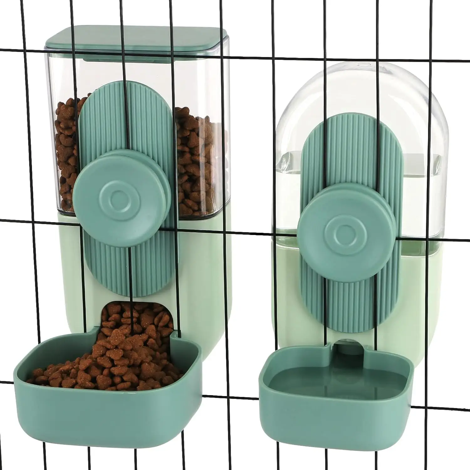 

Pet Feeder and Drinker Set for Guinea Pigs, Rabbits, Cats, Small Animals, Automatic Water Supply, Easy to Clean, 2 Pieces