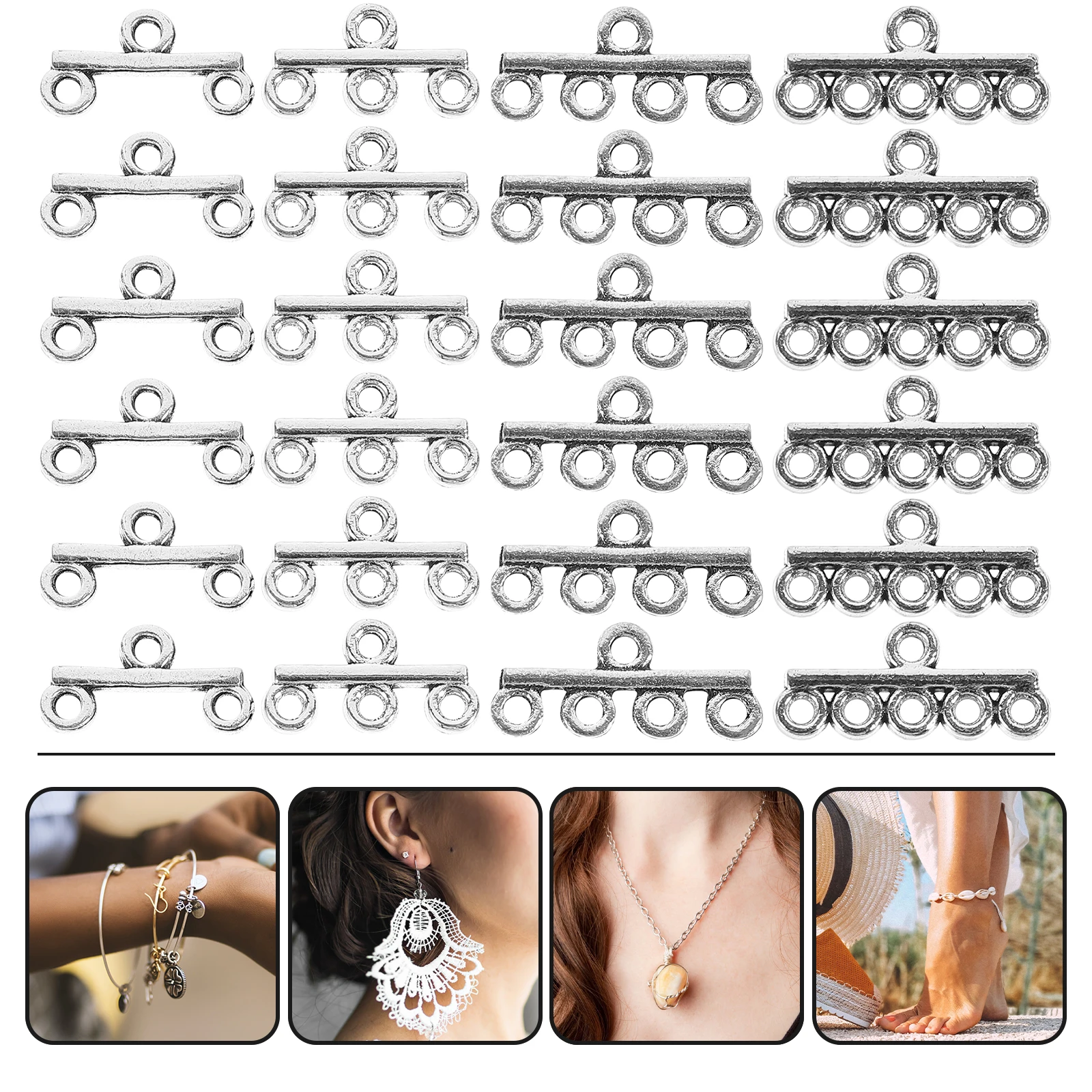 

40 Pcs Alloy Pendant Accessories Braclet Charms for Bracelets Connector Jewellery Making Pendants Necklace Jewelry