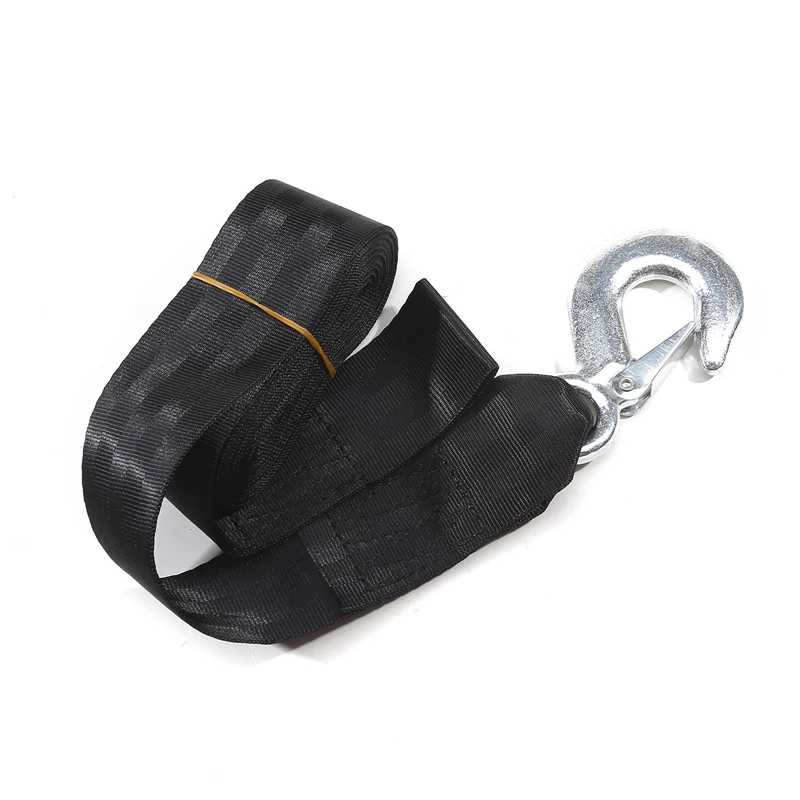 

Сверхмощный автомобильный буксировочный трос, ремень, высокопрочный нейлоновый ремешок с прочным металлическим крючком, буксировочный кабель для Trailer﻿