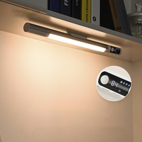 LED Under Cabinet Lights Digital Display Motion Sensor Light USB Rechargeable Magnetic Counter Lights for Kitchen Bookcases