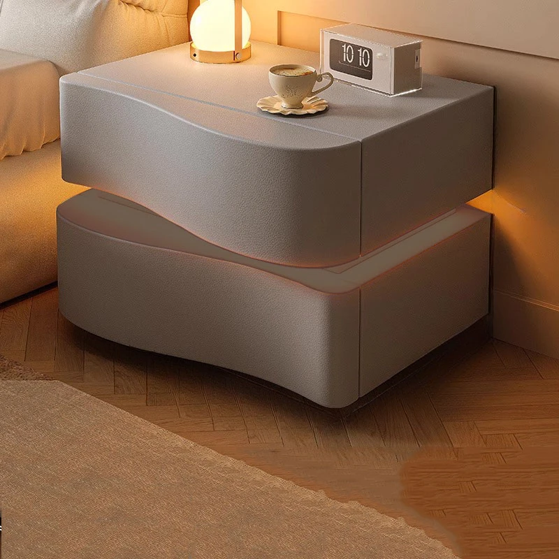 

Aesthetic Drawer Minimalist Night Table Modern Wood Design White Nightstands Bedroom Storage Mesa De Noche Furniture For Bedroom