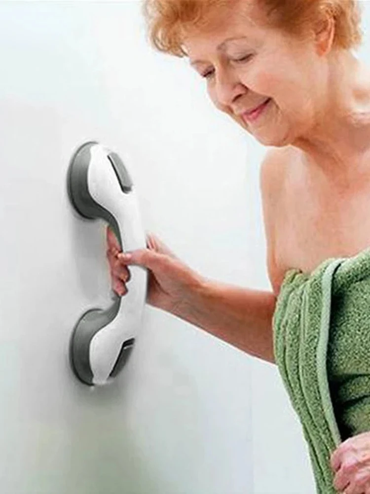

Hot 1/2Pcs Safety Helping Handle Anti Slip Support Toilet Bathroom Safe Grab Bar Handle Vacuum Sucker Suction Cup Handrail