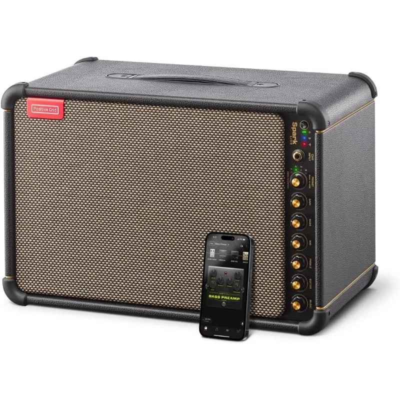 Positive Grid Spark Live Smart Guitar Amp, Multi-Channel PA System & Bluetooth Speaker All-in-One for Guitar, Bass, Vocals,