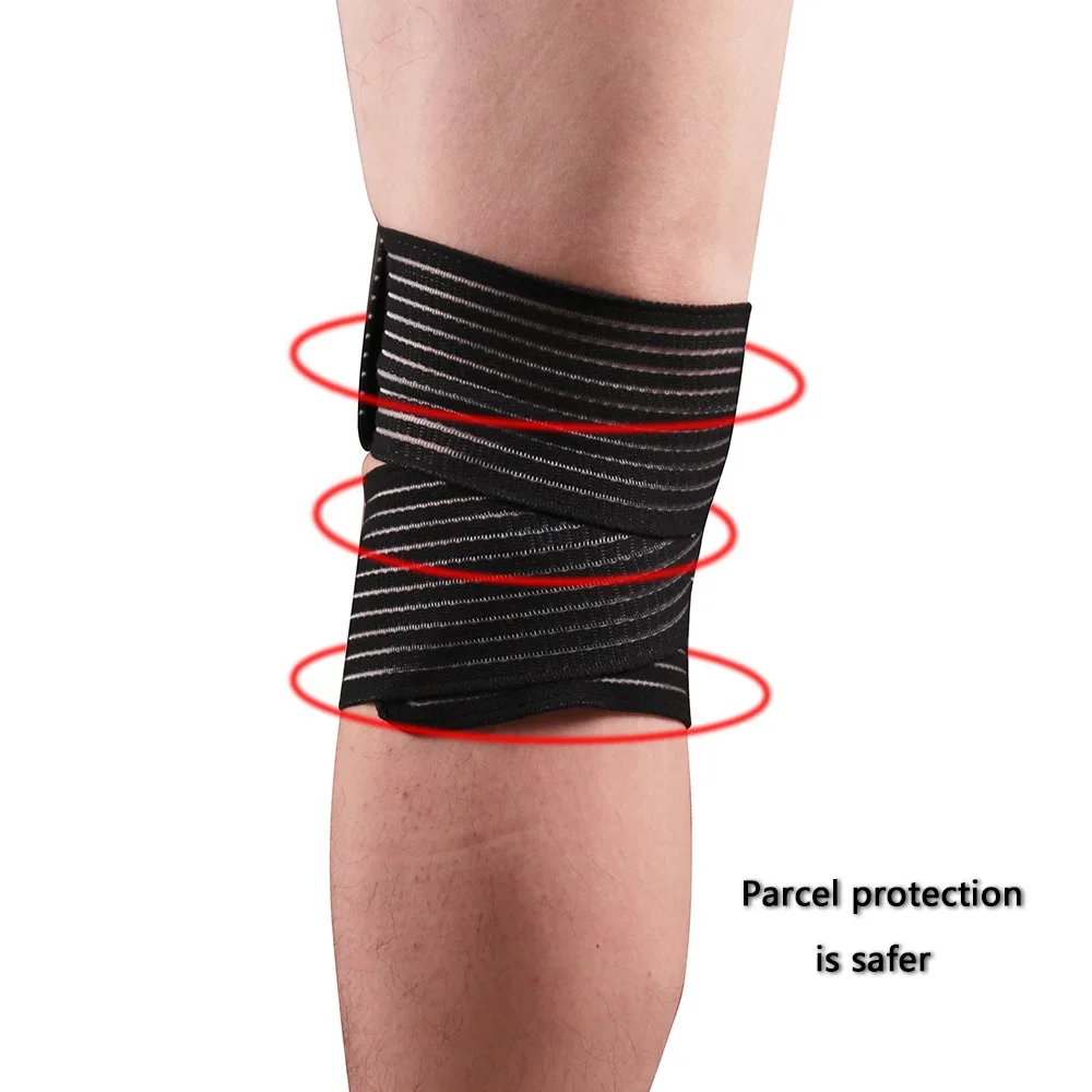 1PC Extra Long Elastic Knee Wrap Compression Bandage Brace Support for Legs Stabilising Ligaments  Squat Basketball Running