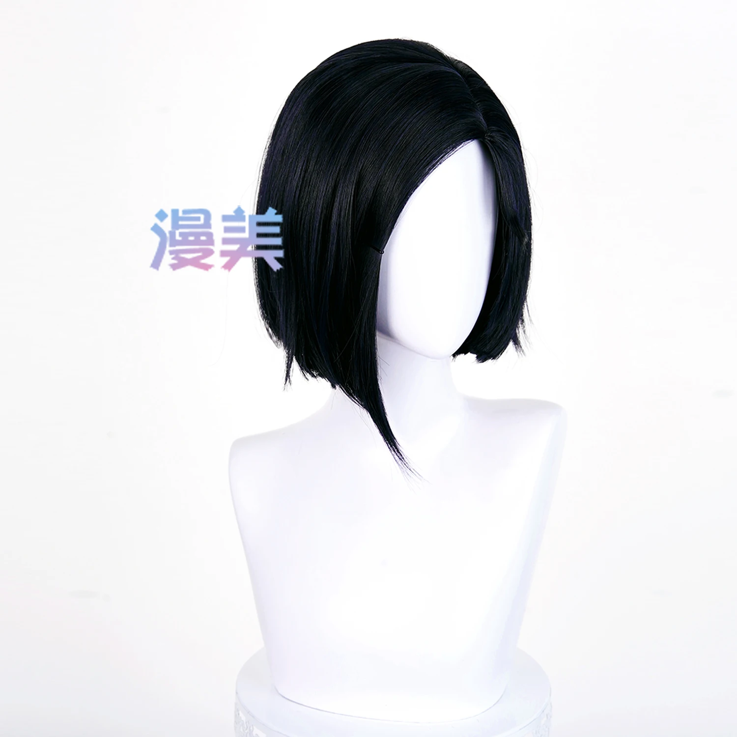 게임 발로란트 바이퍼 코스프레 가발 검은색 짧은 머리 사비네 칼라스 바이퍼 역할극 할로윈 카니발 파티 성인 여성 남성용