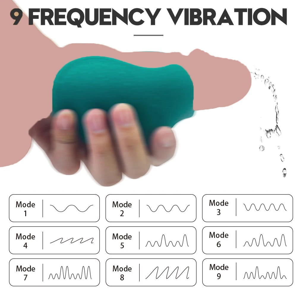 HESEKS 9 Modes Silicone Glans Vibrator For Men Penis Stimulation delay trainer Masturbators For Men Pussy Vaginas For Men