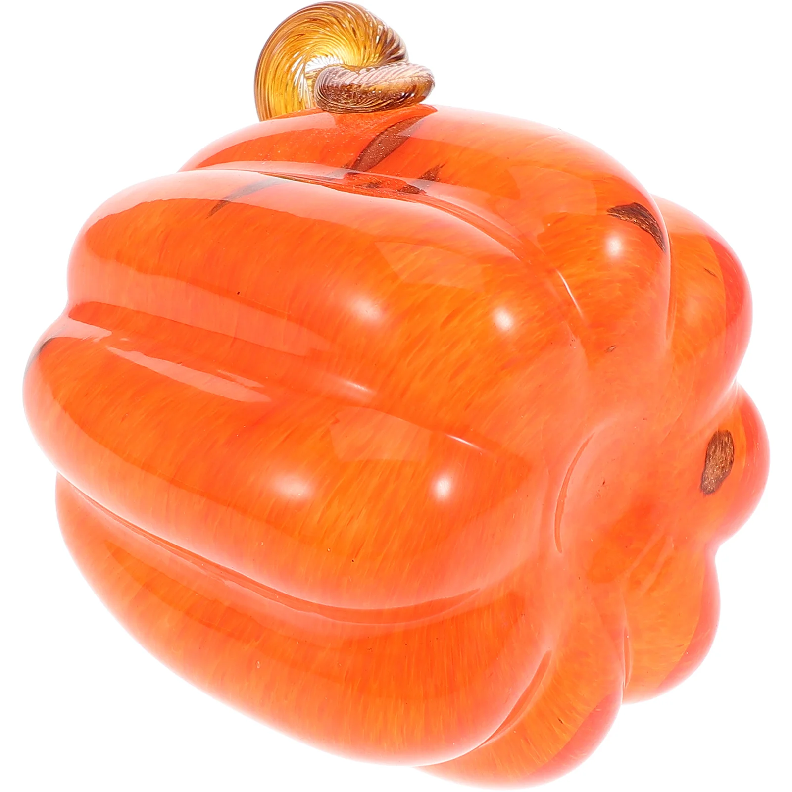 

Meticulously Crafted Hand Blown Glass Pumpkin Elegant Festive Touch Halloween Decorations Tabletop Desks Various Surfaces