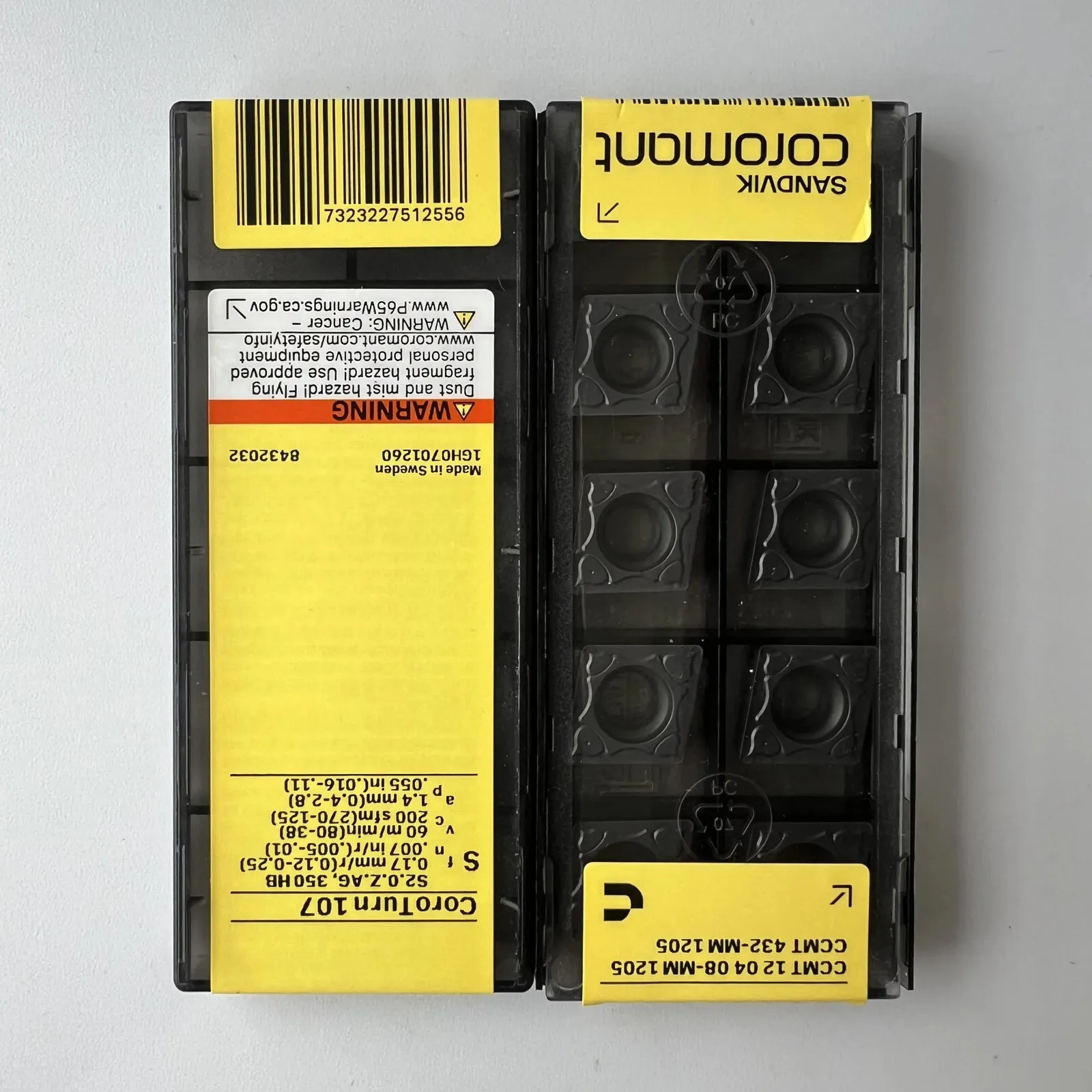 

SANDVIK / CCMT120408-MM 1205 / Hard alloy CNC Blade 10 Pcs