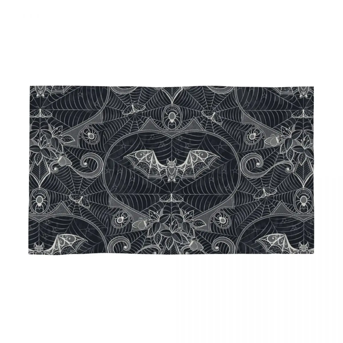 Halloween Witch Bats Breathable Cotton Face Towel Quick Drying Gothic Halloween Lace Shower Towels