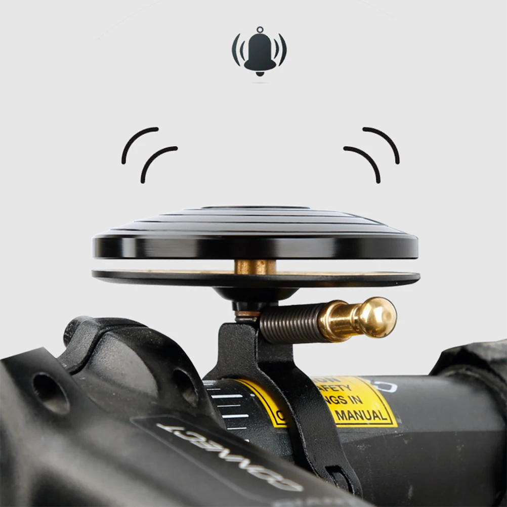 

Creative Mini Loud Bike Bell Black Accessories Long Lasting Use Easy to Install Fashionable Design Crisp Ringtone
