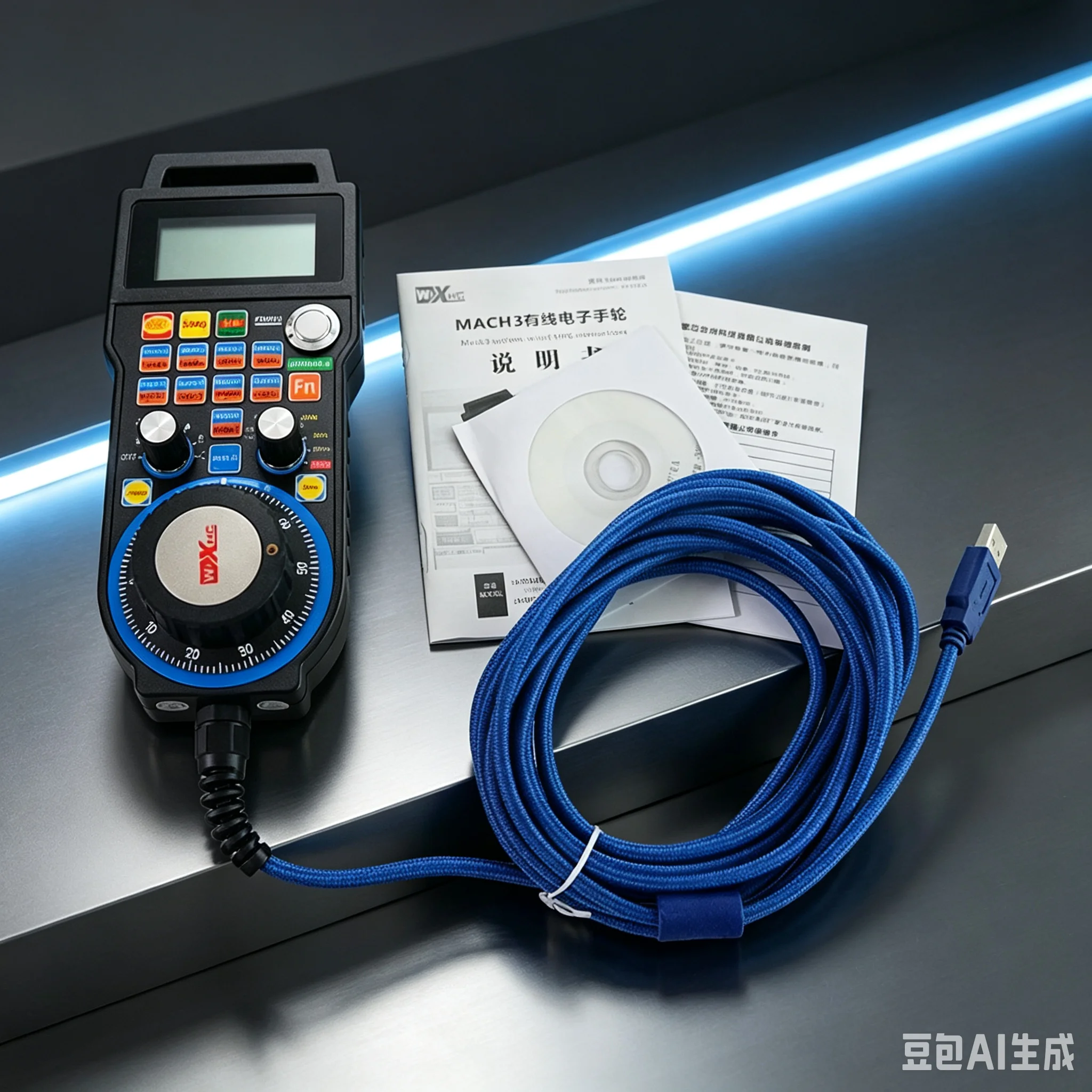 USB Wired Handwheel 6 Axis 4 Axis Mach3 Control for Wood  Working CNC Router Engraving Cutting Machine Tools Carving Cut Parts