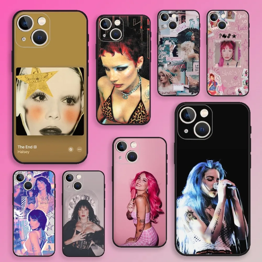 Halsey The End Phone Case For iPhone 16,15,14,13,12,11,Plus,Pro Max,XS,X,XR,SE,Mini,8,7 Soft Silicone Black Cover