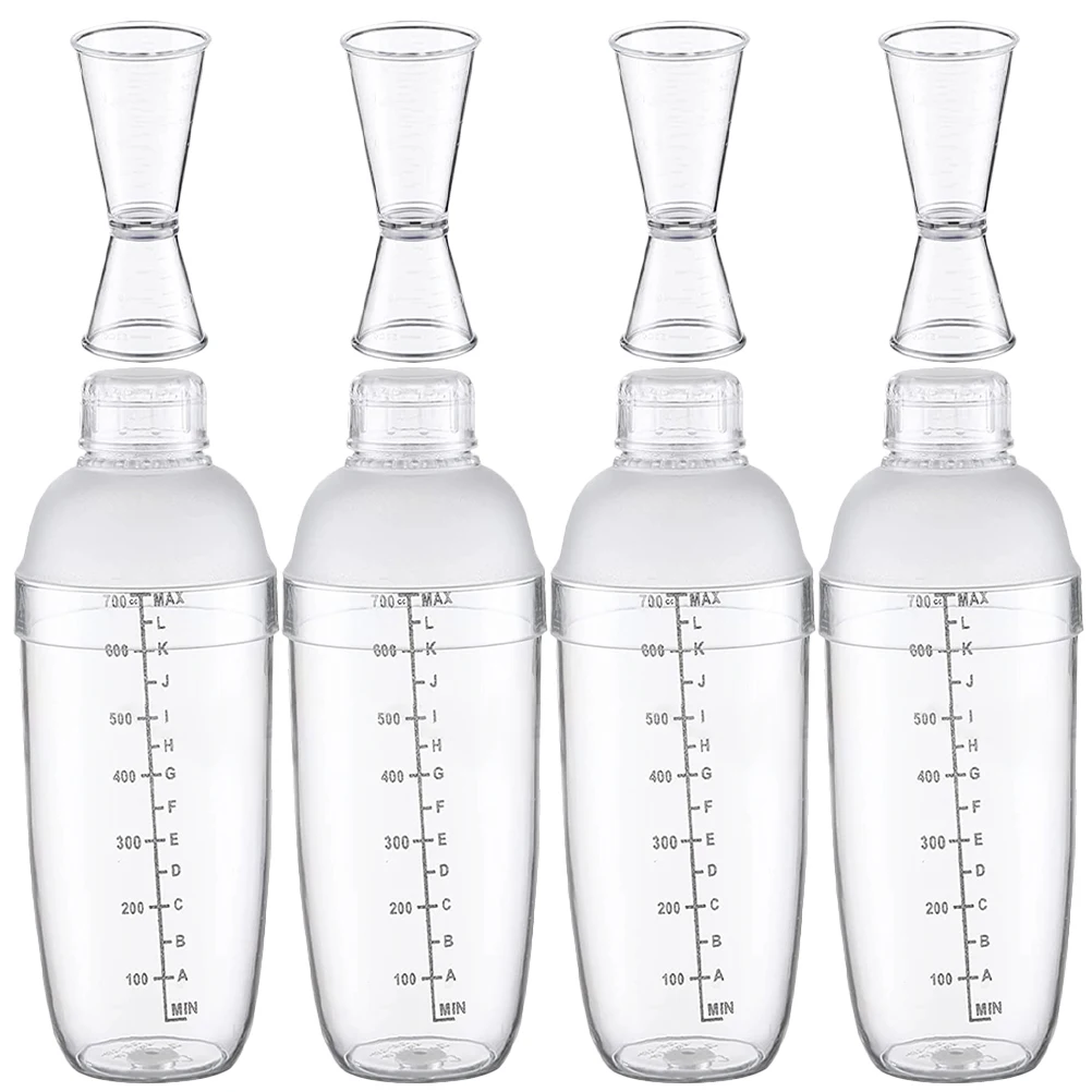 

1 set Cocktail Shaker Set 700CC Black Bottle Strainer Multi-function Drink Mixer Home Bar Hotel Kitchen Use