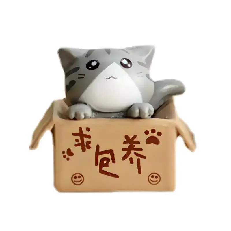 Kawaii Mini Cat Ornament Garden kitten statue Gift For Kids Children Baby Room Decoration Toy Miniature Figurines Home Decor