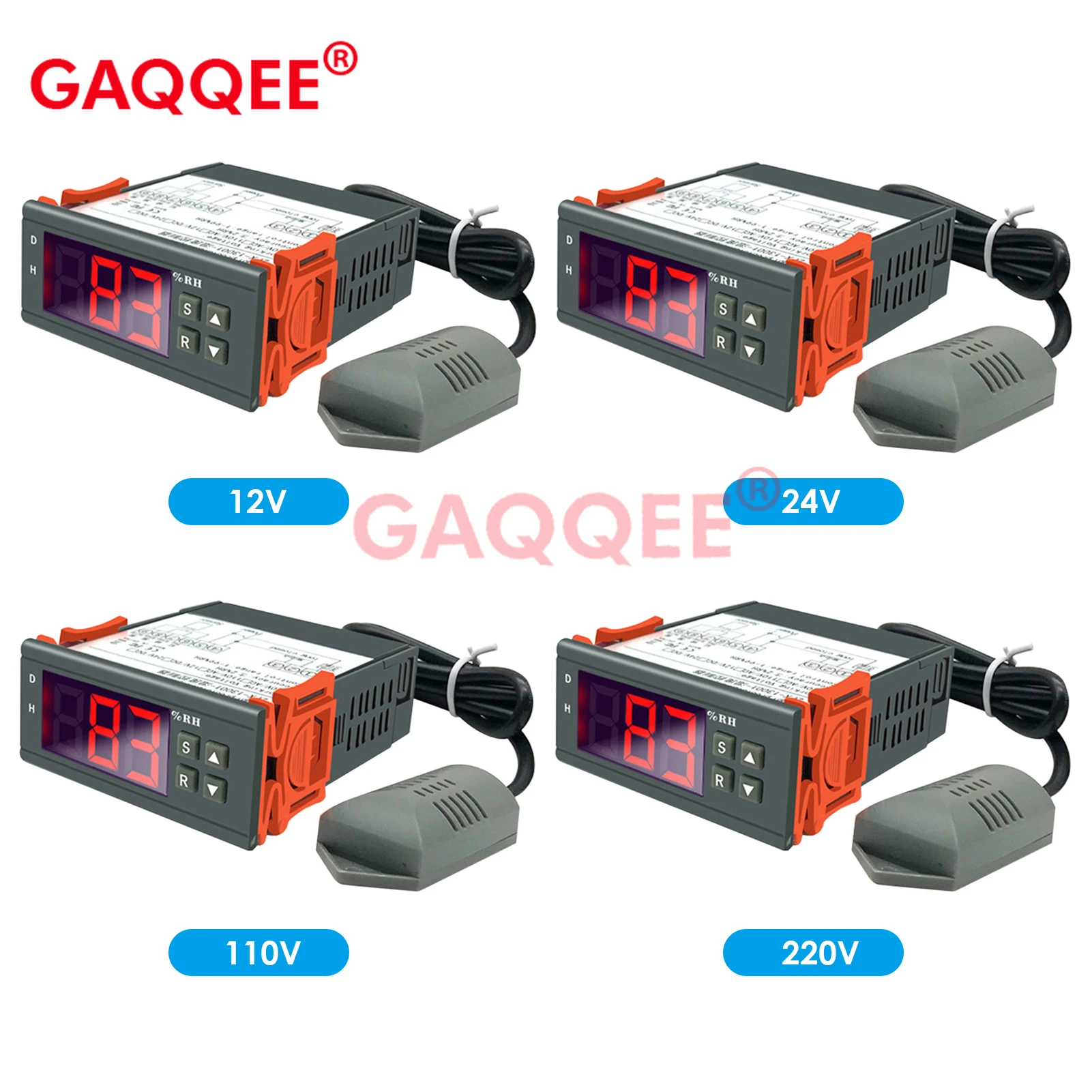 Imagem -04 - Controlador Higrômetro Inteligente Humidistat 199 rh Dois Modos Ajustáveis 12v 24v 110v 220v Zfx13001-humidity