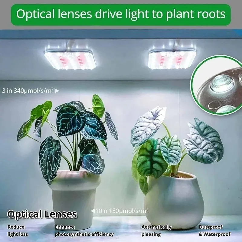 Indoor Small Plant Grow Light for Indoor Houseplant USB Powered Red White Lights Timer Ceiling Light for Bedroom Plant Stands