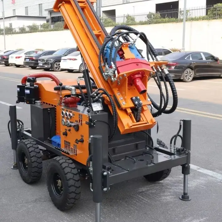 Customized 200M Deep Drill Rig Wheel Crawler Diesel Hydraulic Portable Large Torque Deep Water Well Drilling Rig