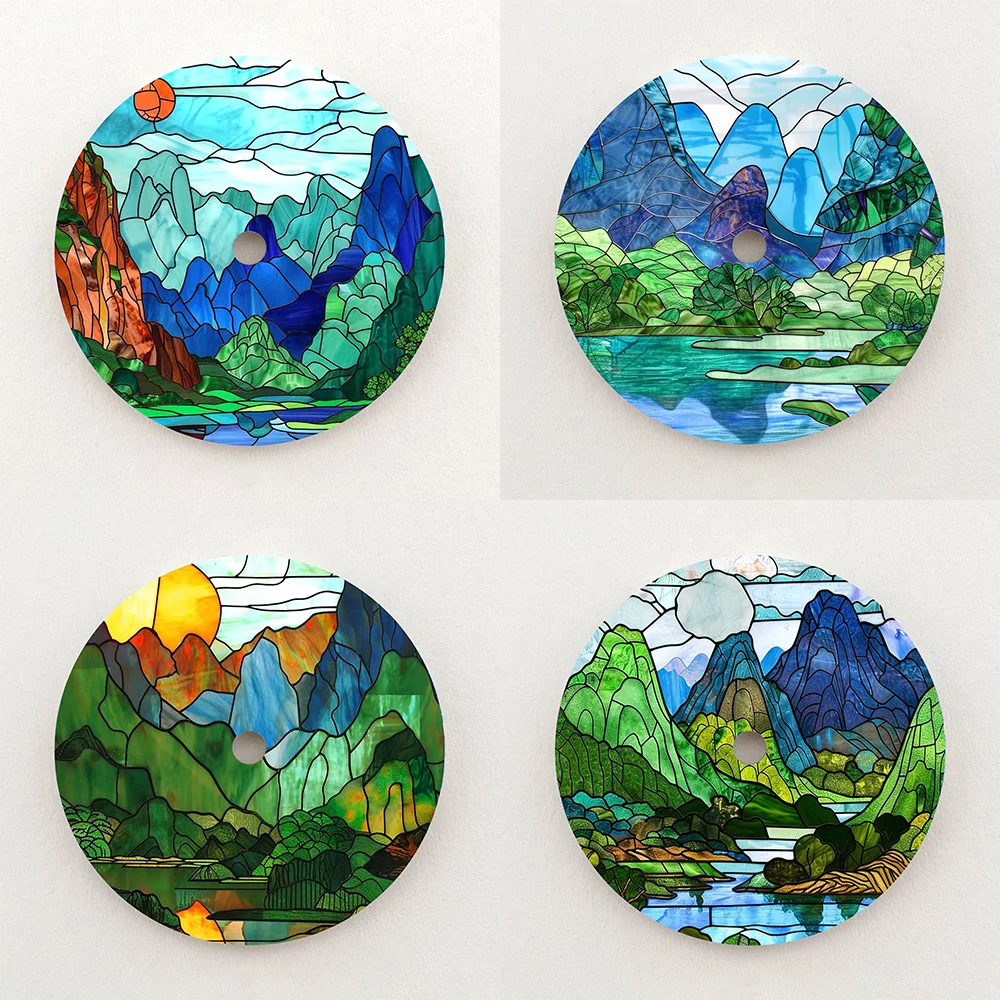 

28.5mm Dial NH35 Dial Colorful Natural Scenery Dial High Quality Colorful Dial NH36 Dial Watch Accessories Fits NH35/36 Movement