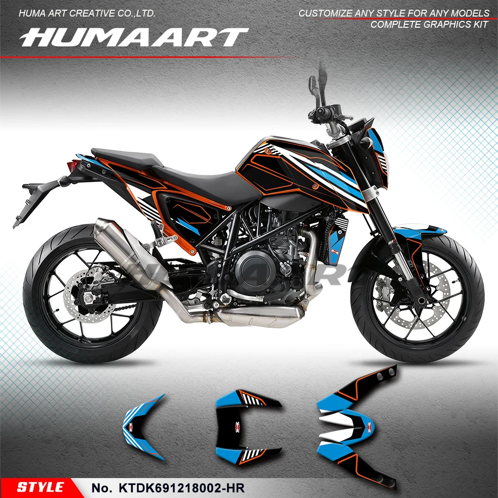 

Графические наклейки HUMAART Racing, полная наклейка для KTM DUKE 690 2012 2013 2014 2015 2016 2017, KTDK691218002-HR