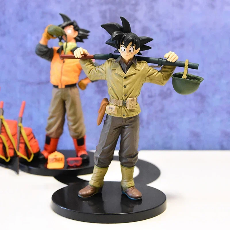 Dragon Ball BWFC2 Military Uniform Son Goku Action Figure The World's First Martial Arts Club Brunette 20cm PVC Anime Model Toys