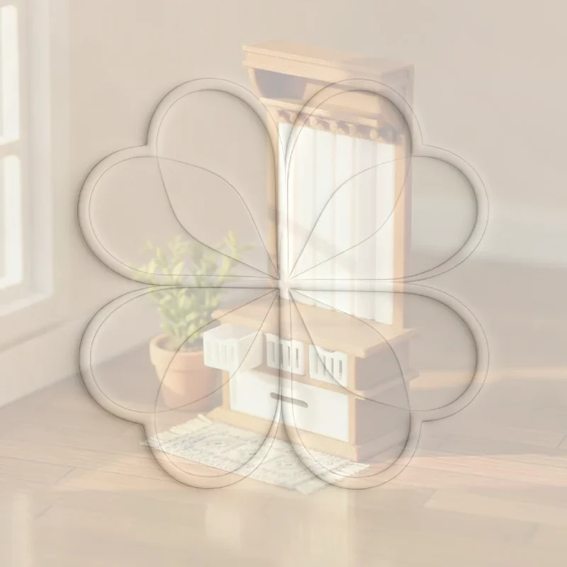 Interior Design Layout - 미니어처 코트 랙 장식품 1/12 스케일