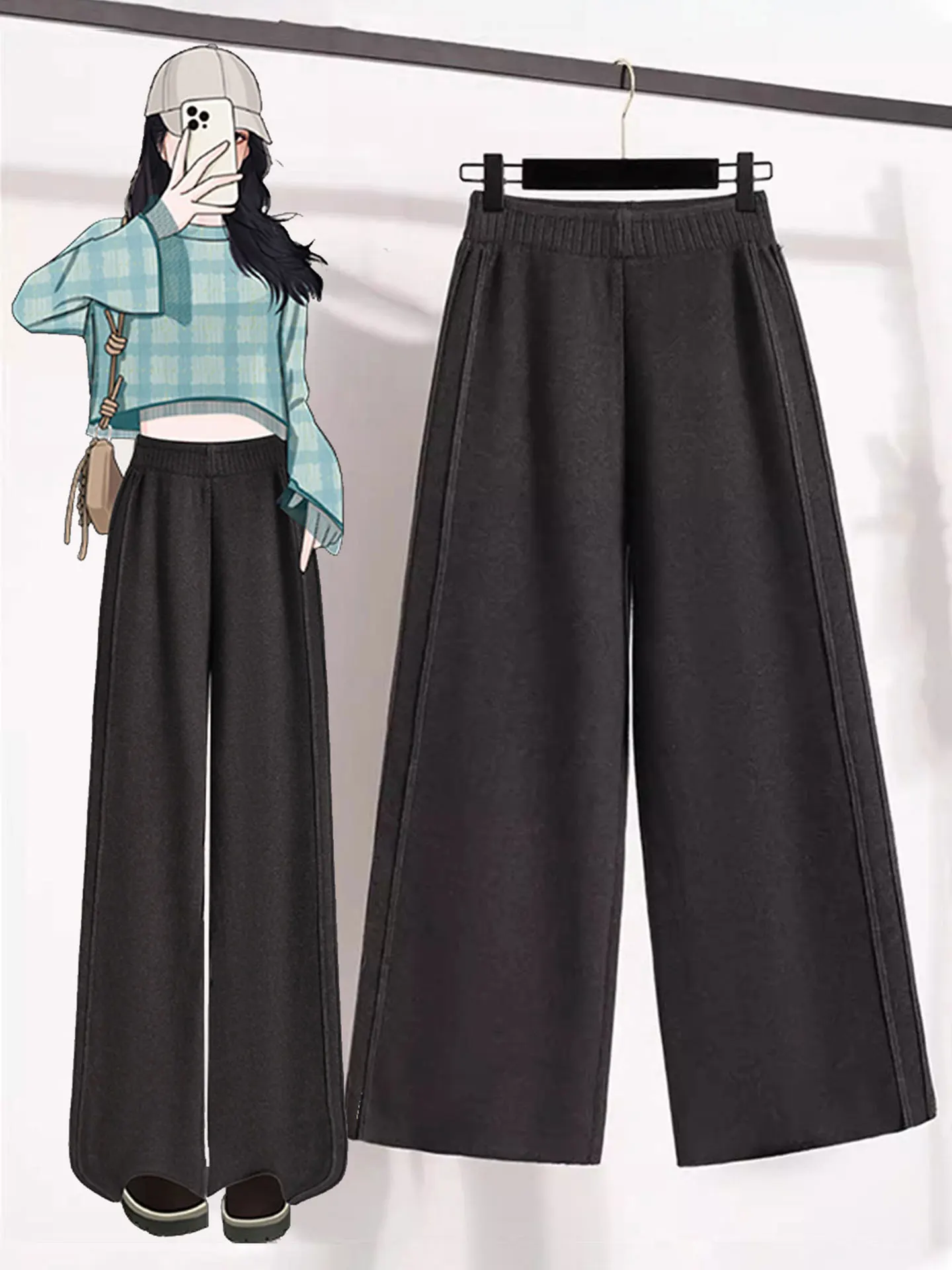 Ay Knitted Wide Leg…