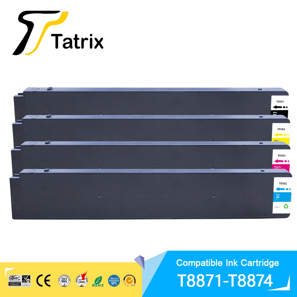 tatrix t887 t8871 t8872 t8873 t8874 cartucho de tinta jato de tinta colorido compativel premium para epson workforce enterprise wf c17590 01