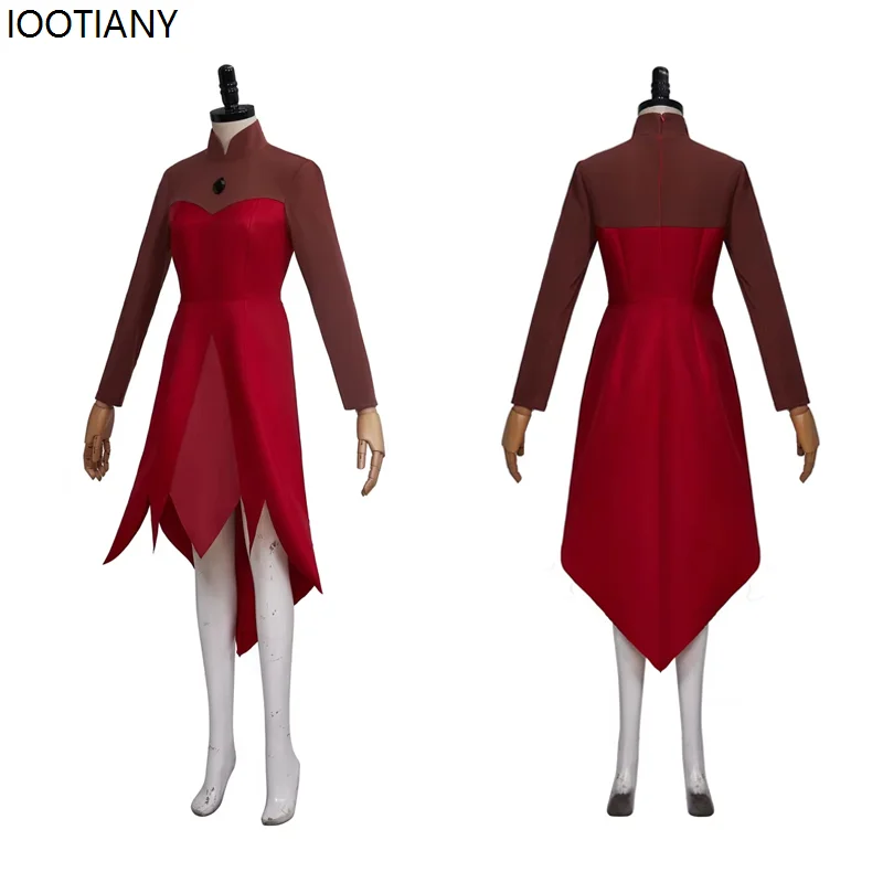 Halloween Anime Edalyn Clawthorne Cosplay Costume Red Women Magician Uniform Carnival Party Dresses Modern Dance Practice Outfit