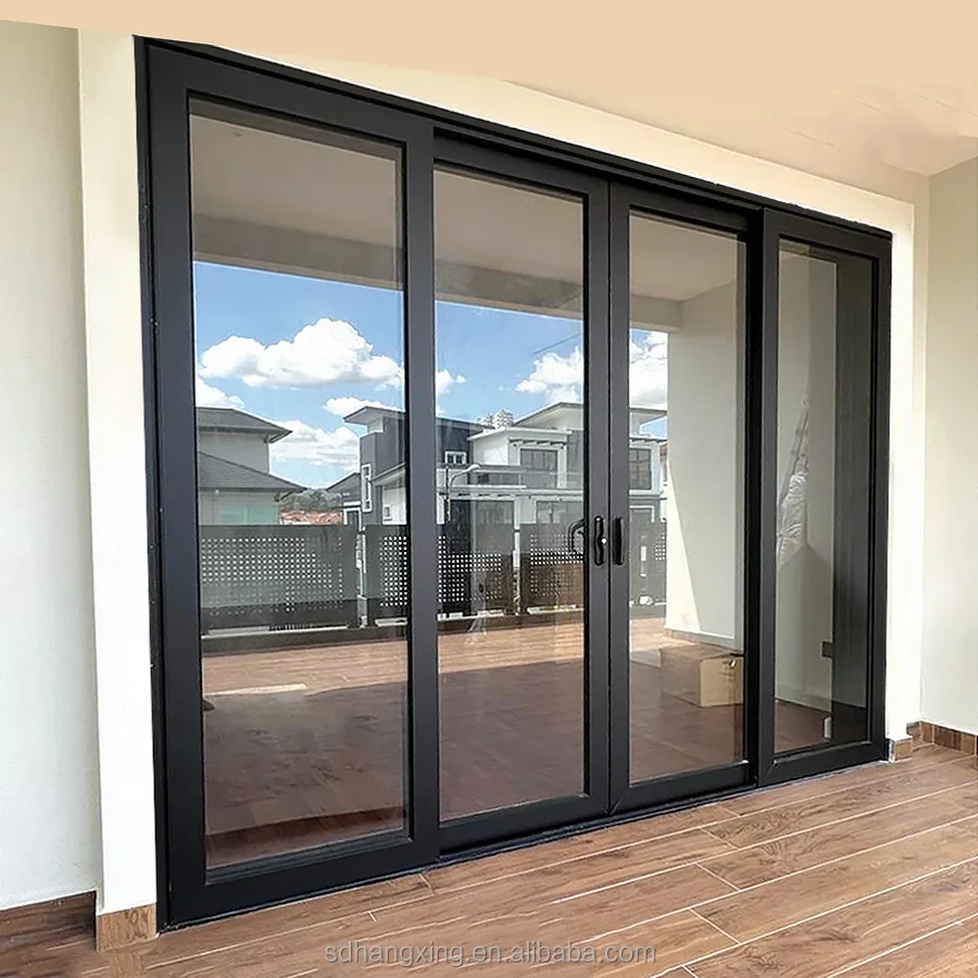 Modern Design 3-Panel Aluminum Sliding Glass Door for Villas