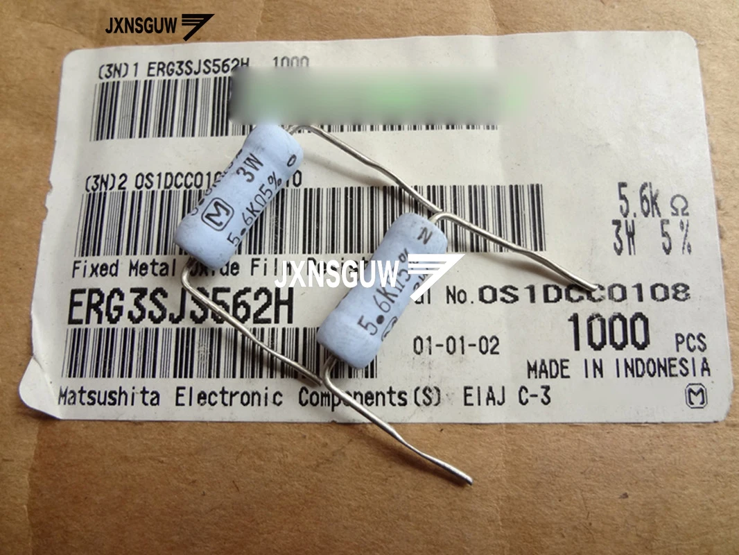 20PCS NEW Matsushita 5% 3W 6.8R 12R 33R 68R 100R 120R Ohm Advanced resistance 1.5K 3.3K 11K 30K 5X15MM Metal oxide film resistor