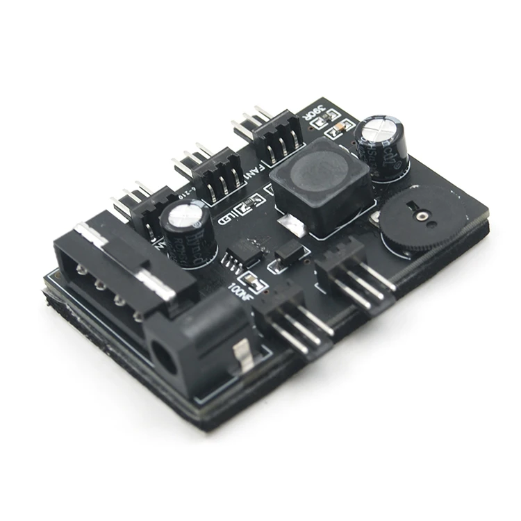 Chassis Fan Built-in Speed Controller Stepless Speed Control Hub Silent Helper DC Power Supply 12V